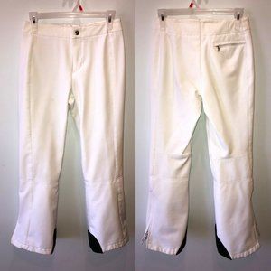 Bogner White Flat Front Straight Ski Snow Pants